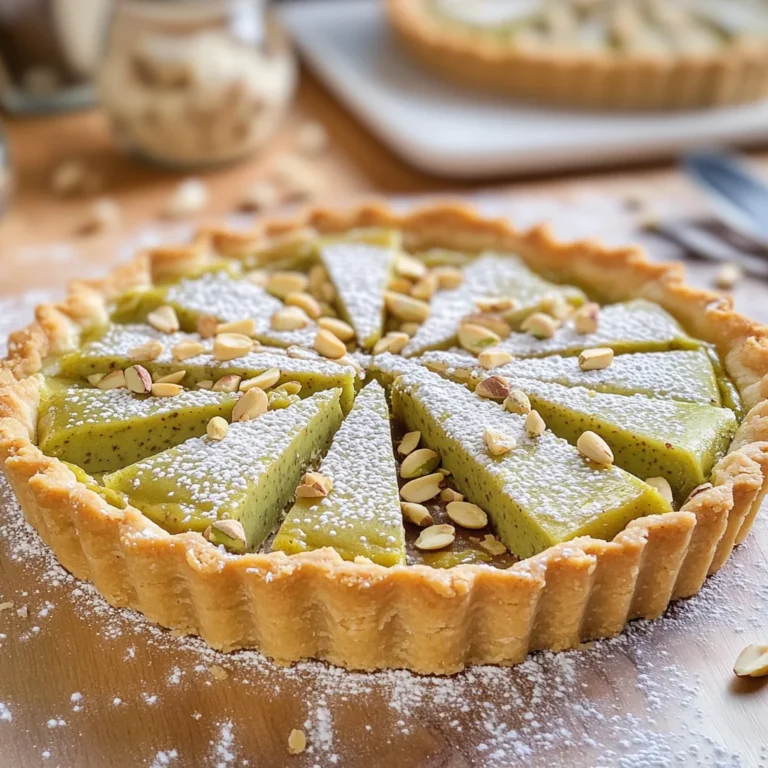 Crostata della nonna al pistacchio