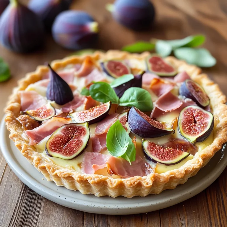 Crostata salata prosciutto di pollo e fichi