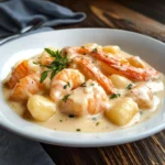 Gnocchi alla crema di scampi