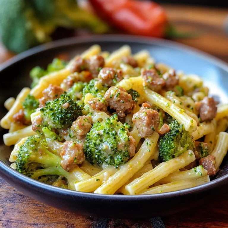 Pasta con broccoli e salsiccia