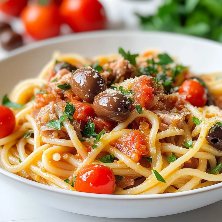 Pasta con tonno e olive