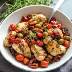 Pollo con olive e pomodorini