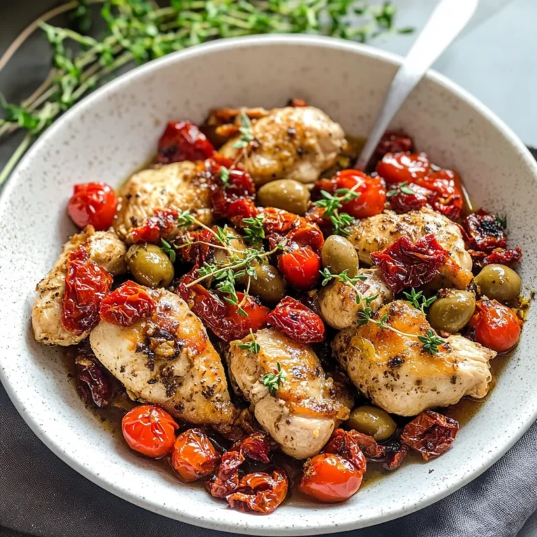 Pollo con olive e pomodorini