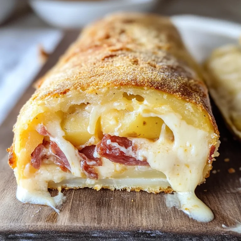 Rotolo di patate salame e formaggio