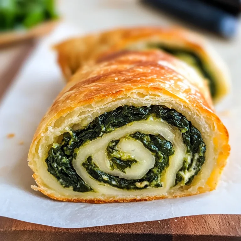 Rotolo di pizza con spinaci