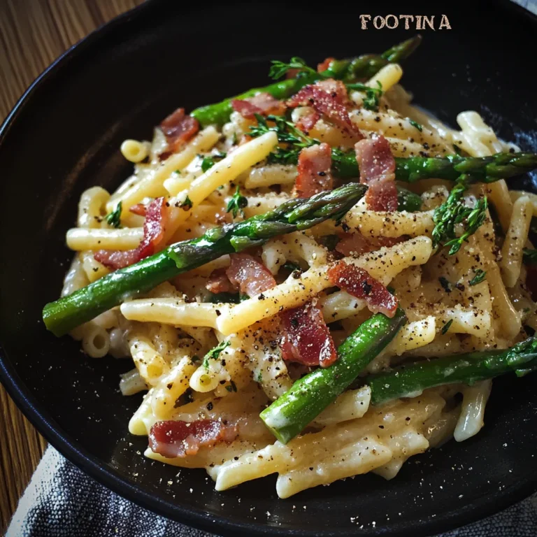 Trofie con asparagi e pancetta di tacchino