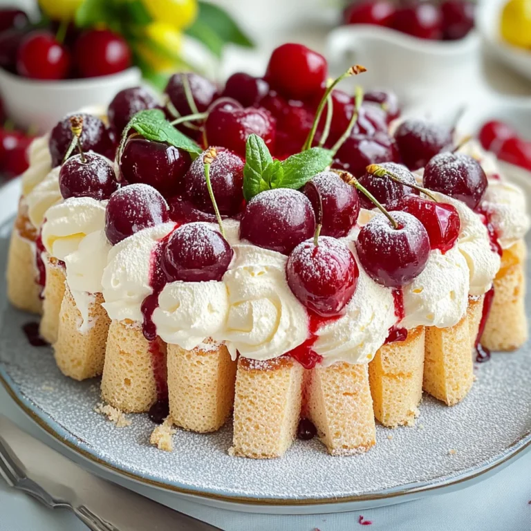 Charlotte chantilly e ciliegie