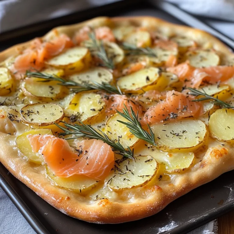 Pizza con patate e salmone