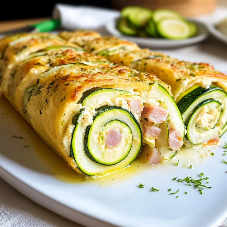 Rotolo con zucchine e prosciutto di pollo