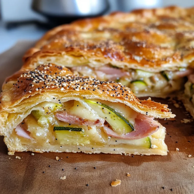 Rustichella con zucchine e prosciutto di pollo