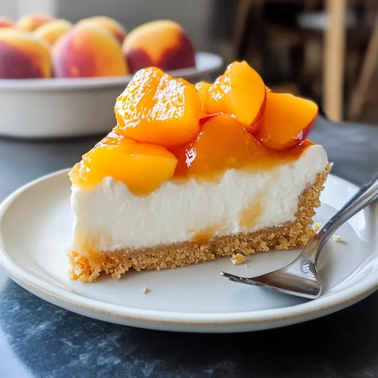 Torta fredda yogurt greco e pesche